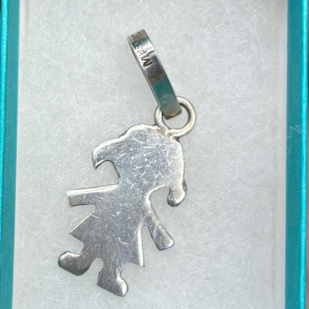 Vintage Mexico Sterling Girl Charm Pendant